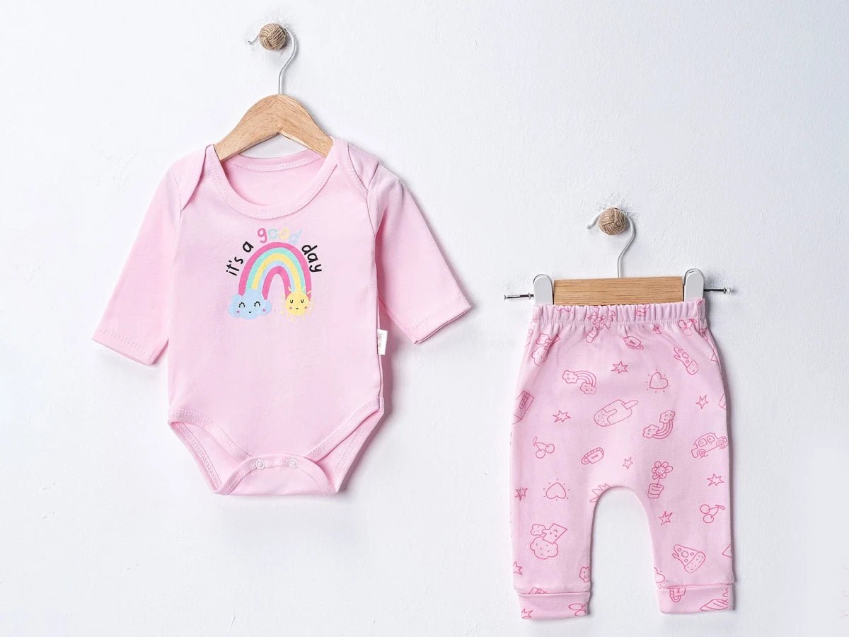 Gökkuşağı Baskılı Kız Bebe Takım - Tivoli Mini