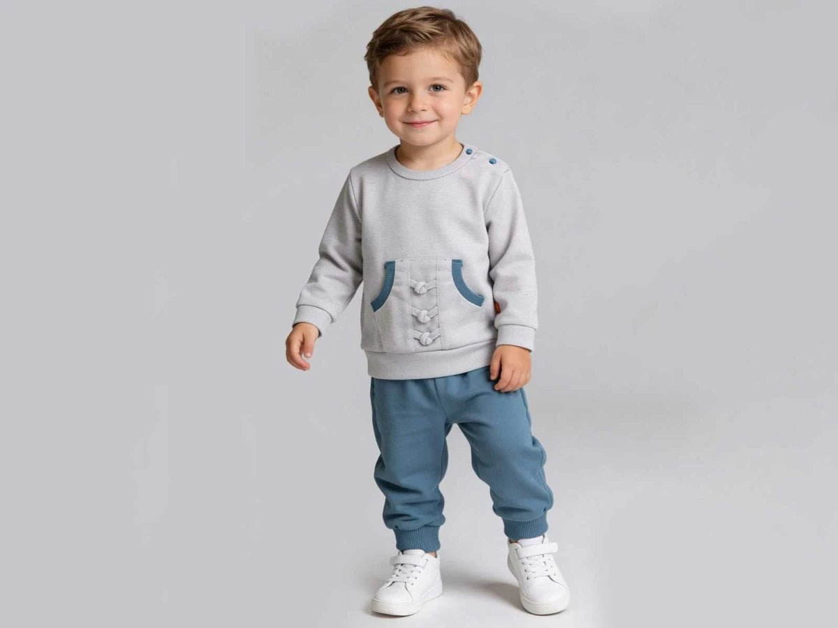 Kanguru Cepli Erkek Bebe Takım - Tivoli Mini