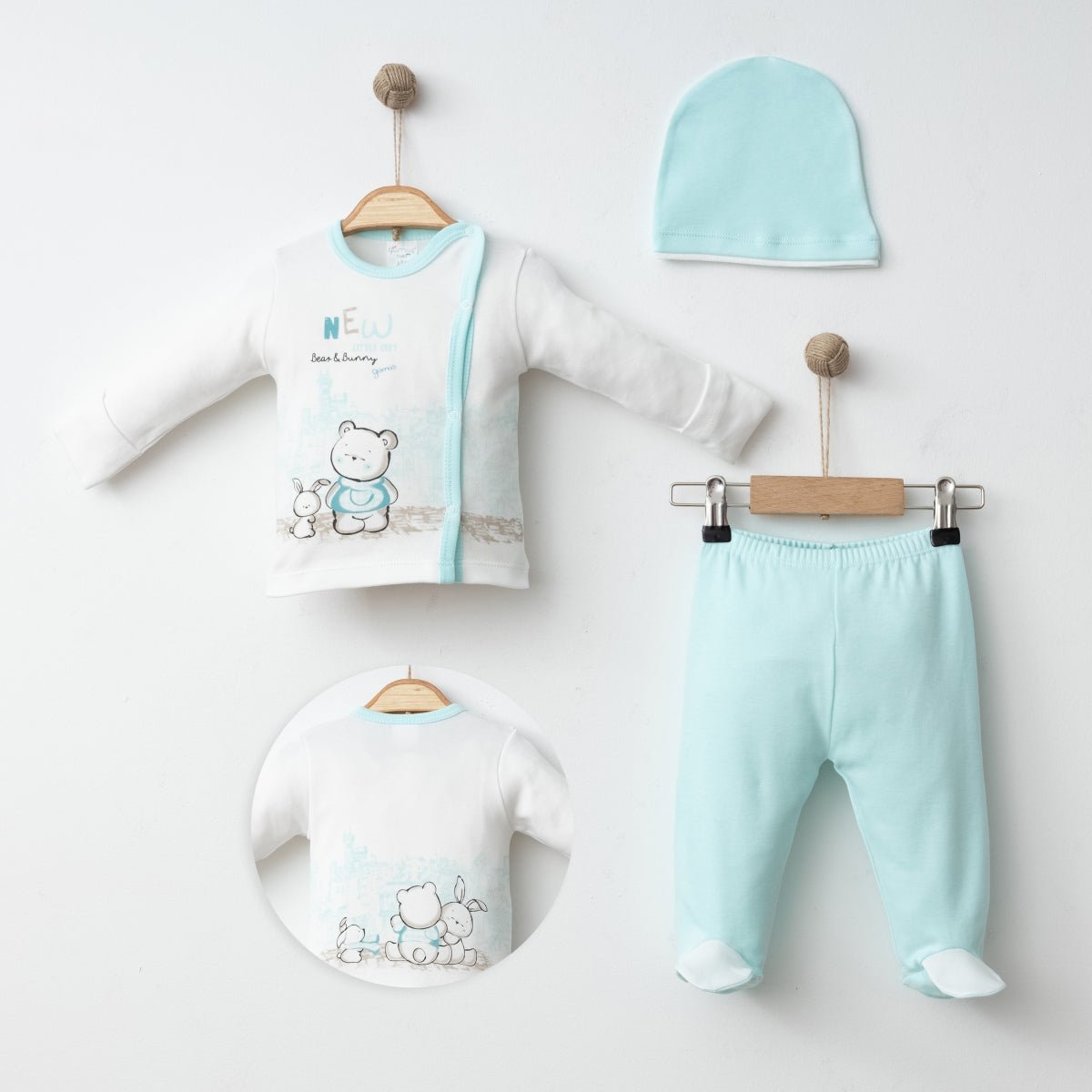 KENDİNDEN ELDİVENLİ BASKILI 3 LÜ SET - Tivoli Mini