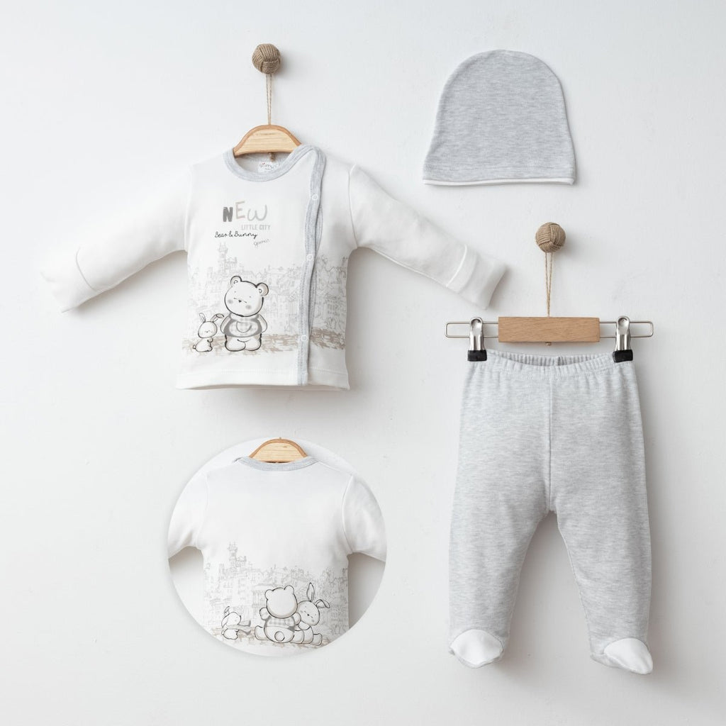 KENDİNDEN ELDİVENLİ BASKILI 3 LÜ SET - Tivoli Mini