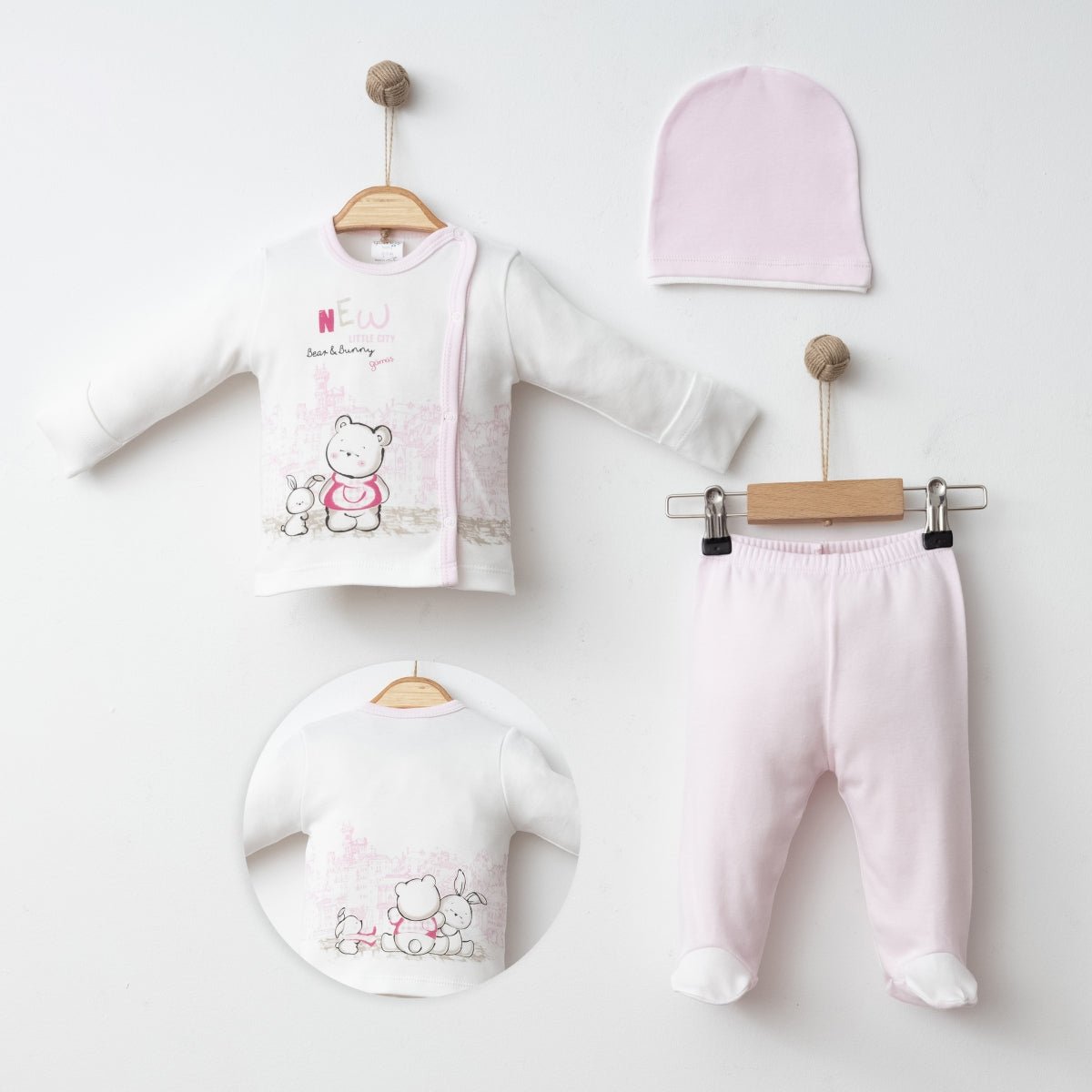 KENDİNDEN ELDİVENLİ BASKILI 3 LÜ SET - Tivoli Mini