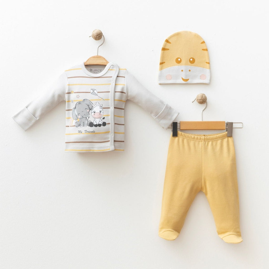 KENDİNDEN ELDİVENLİ ÖN ARKA VE ŞAPKA BASKILI 3 LÜ SET - Tivoli Mini