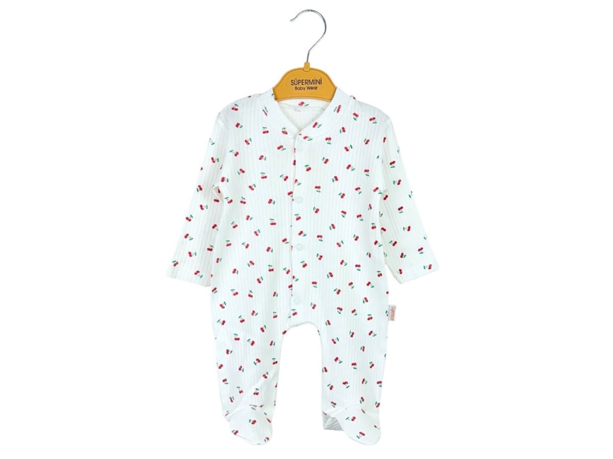 Kiraz Desenli Kız Bebe Tulum - Tivoli Mini