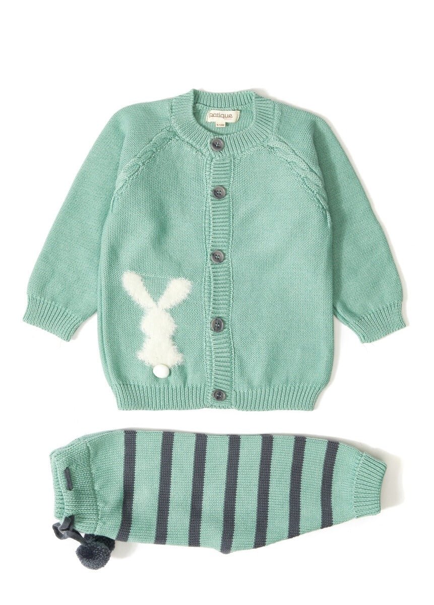 Kız Bebek 2'li Hırka ve Pantolon Takımı Organik Pamuk 12-36M Uludağ Triko 1061 - 121033 - Tivoli Mini
