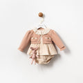 Kız Bebek 2'li Hırka ve Tulum Takımı 6-18M Cumino 1014-CMN3510 - Tivoli Mini