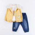 Kız Bebek 3'lü Mont, Badi ve Kot Pantolon Takım 6-18M Minibombili 1005-6501 - Tivoli Mini