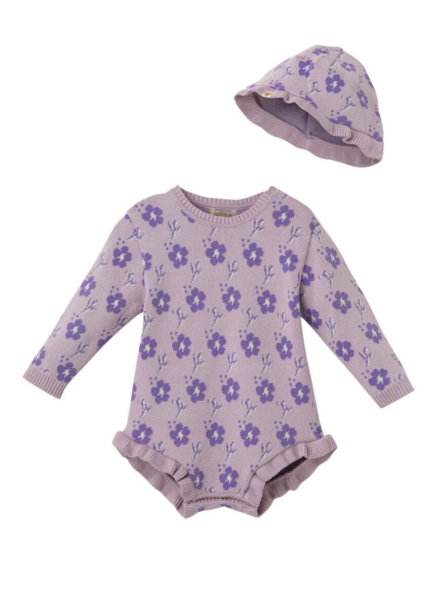 Kız Bebek Organik Pamuk Tulum ve Şapkalı Set 3-18M Uludağ Triko 1061-21135 - Tivoli Mini