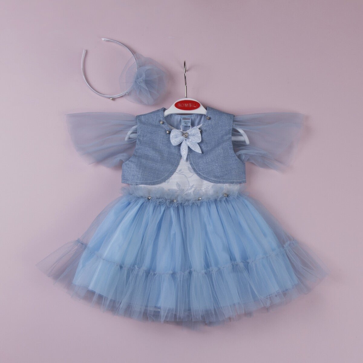 Kız Bebek Taçlı Elbise 9-24M Bombili 1004-6299 - Tivoli Mini