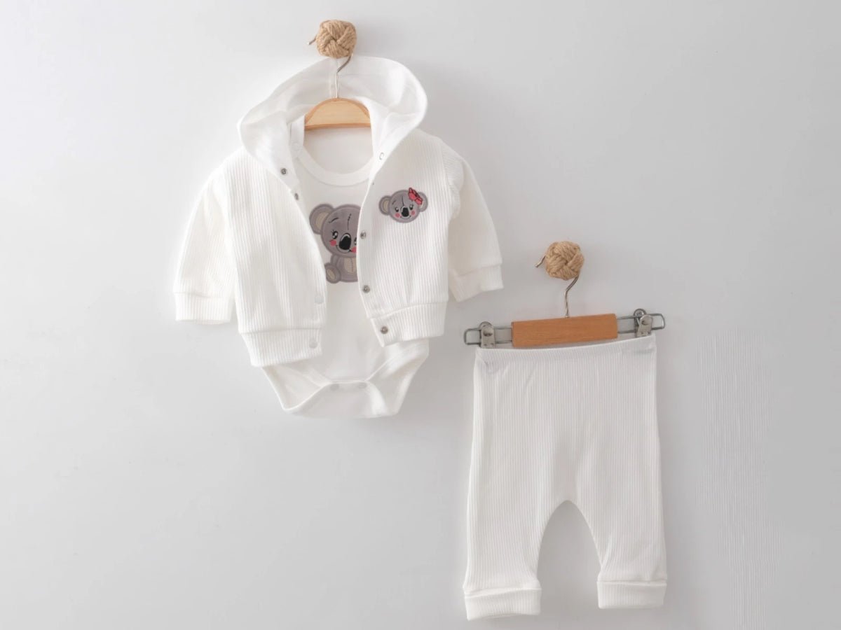 Koala Baskılı Kız Bebe Üçlü Takım - Tivoli Mini