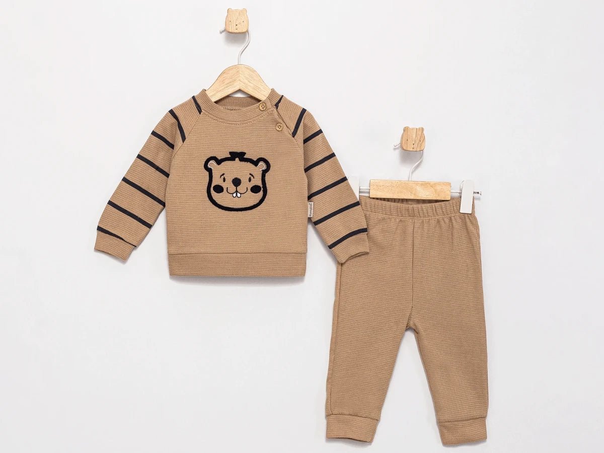 Kunduz Baskılı Erkek Bebe Takım - Tivoli Mini