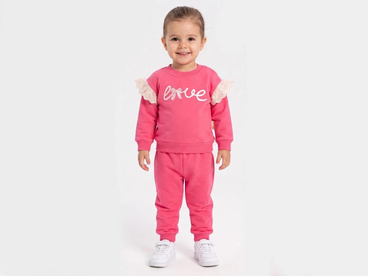 Love Nakışlı Kız Bebek Takım - Tivoli Mini