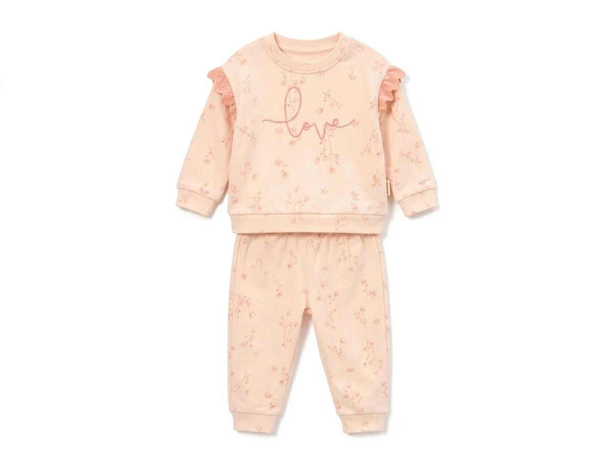 Love Nakışlı Kız Bebek Takım - Tivoli Mini
