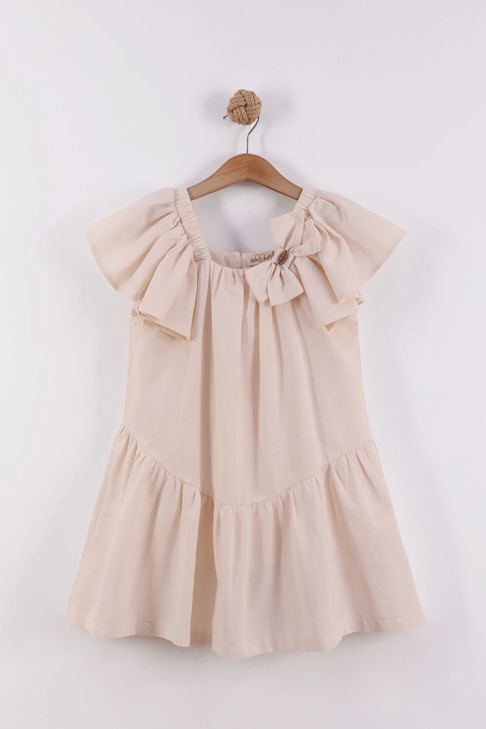 M 0928 | Bow Linen Dress - M 0928 - Tivoli Mini