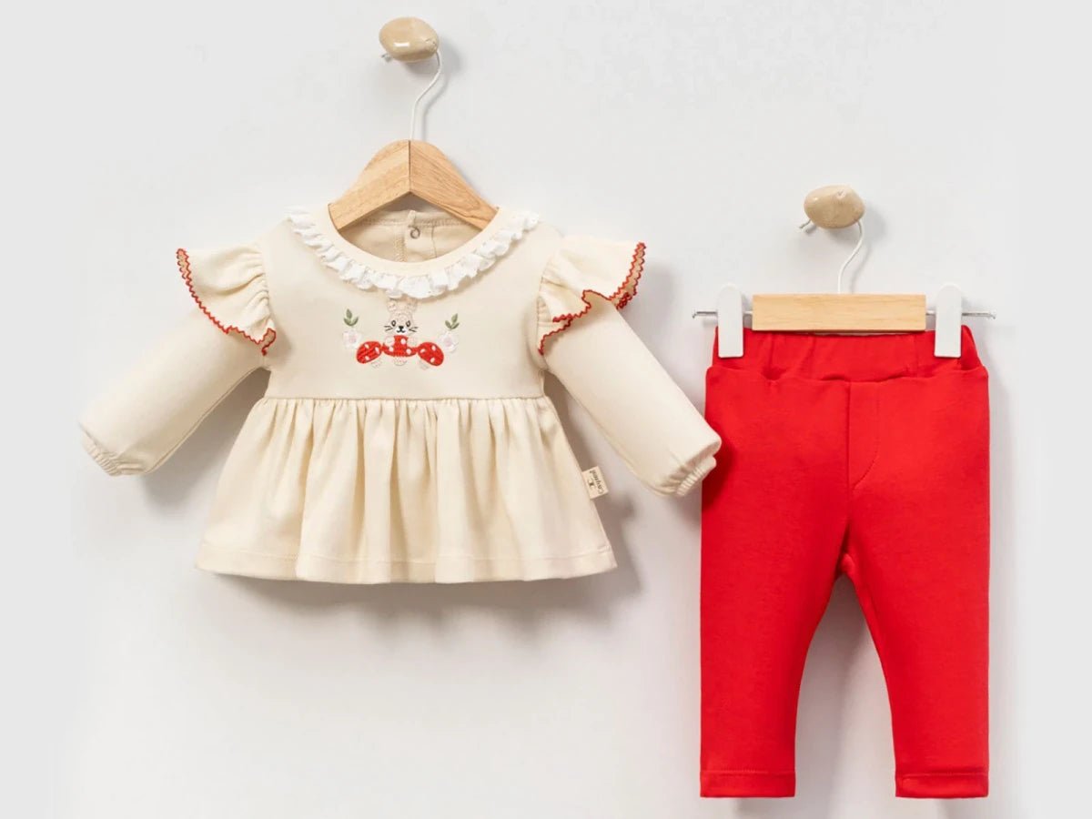 Mantar Nakışlı Kız Bebe Takım - Tivoli Mini