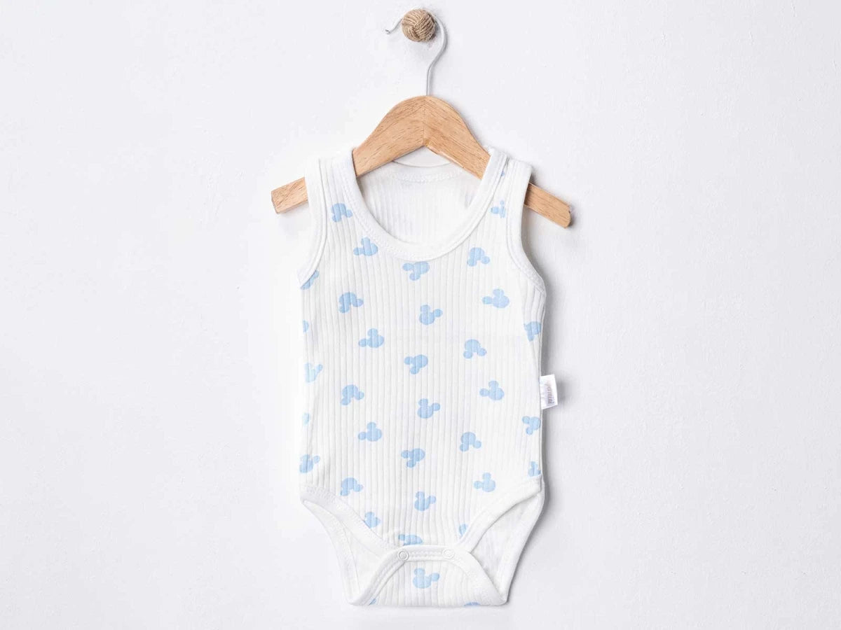 Mikili Desenli Bebe Çıtçıtlı Badi - Tivoli Mini