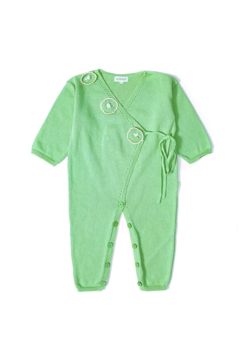 Organic Cotton Floral Romper for Baby Girl Uludağ Triko 1061-21022 - Tivoli Mini