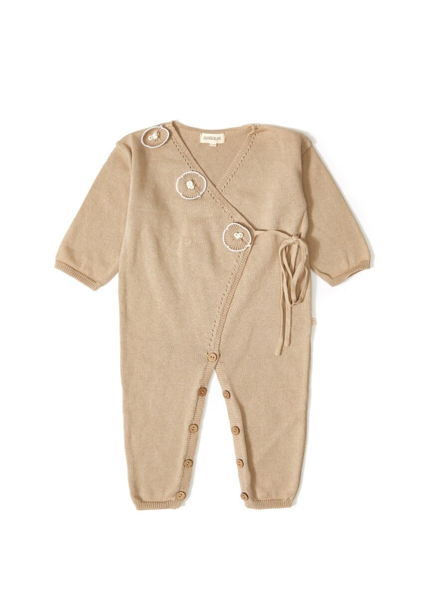 Organic Cotton Floral Romper for Baby Girl Uludağ Triko 1061-21022 - Tivoli Mini