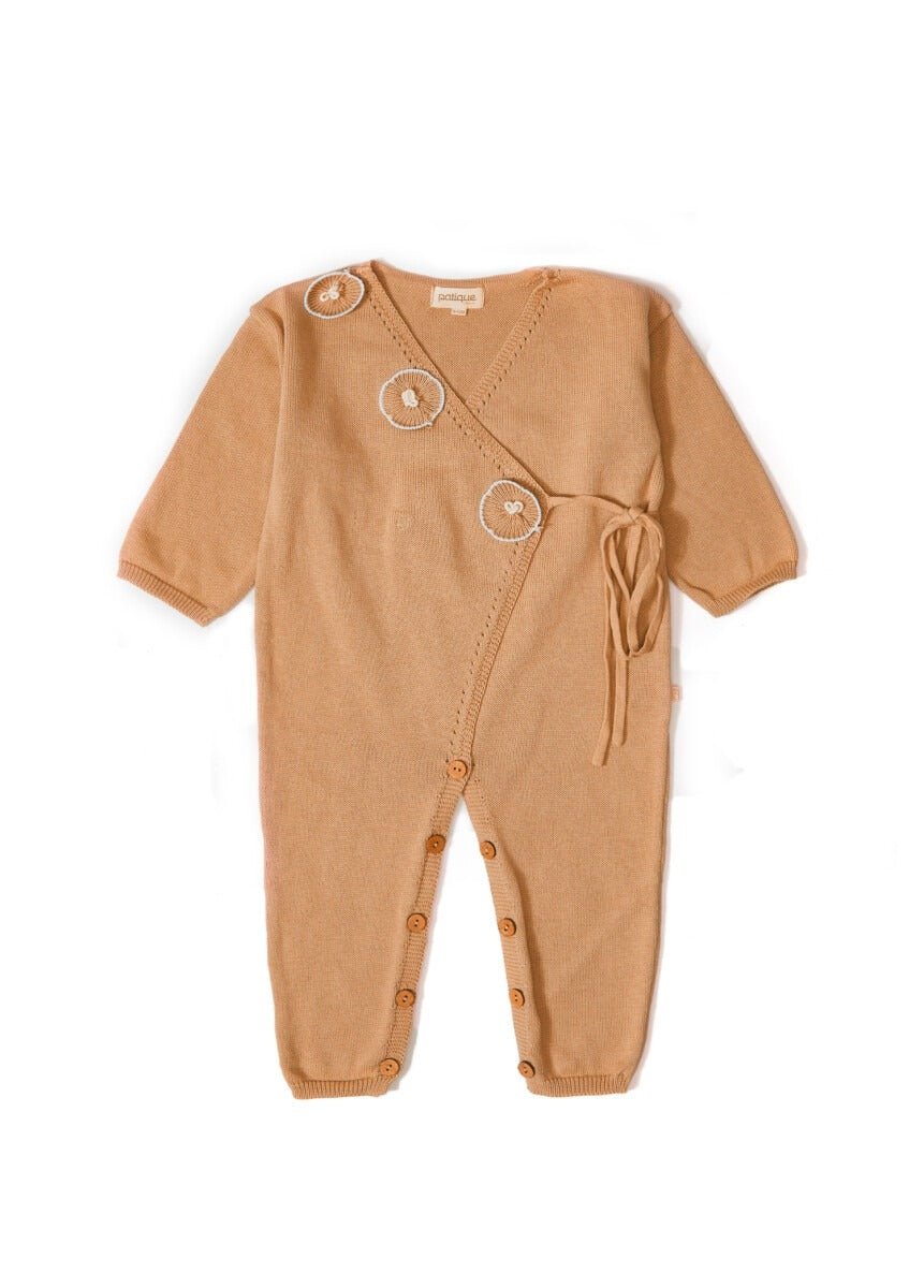 Organic Cotton Floral Romper for Baby Girl Uludağ Triko 1061-21022 - Tivoli Mini