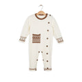 Organic Cotton Long Sleeve Romper with Button Uludağ Triko 1061-21025 - Tivoli Mini