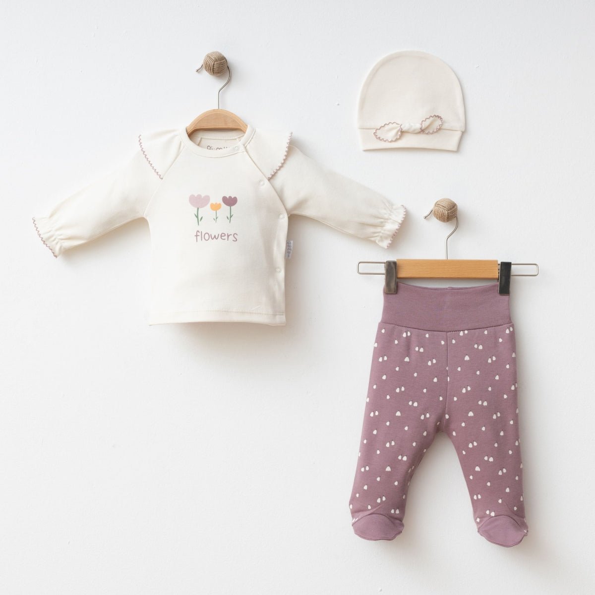 Oyalı Lale Baskılı Kız 3 Lü Set - Tivoli Mini