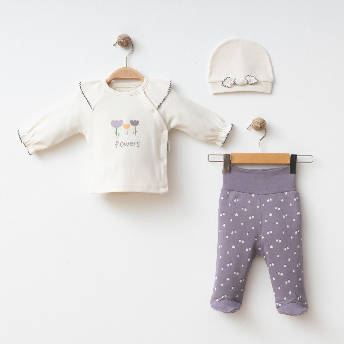 Oyalı Lale Baskılı Kız 3 Lü Set - Tivoli Mini