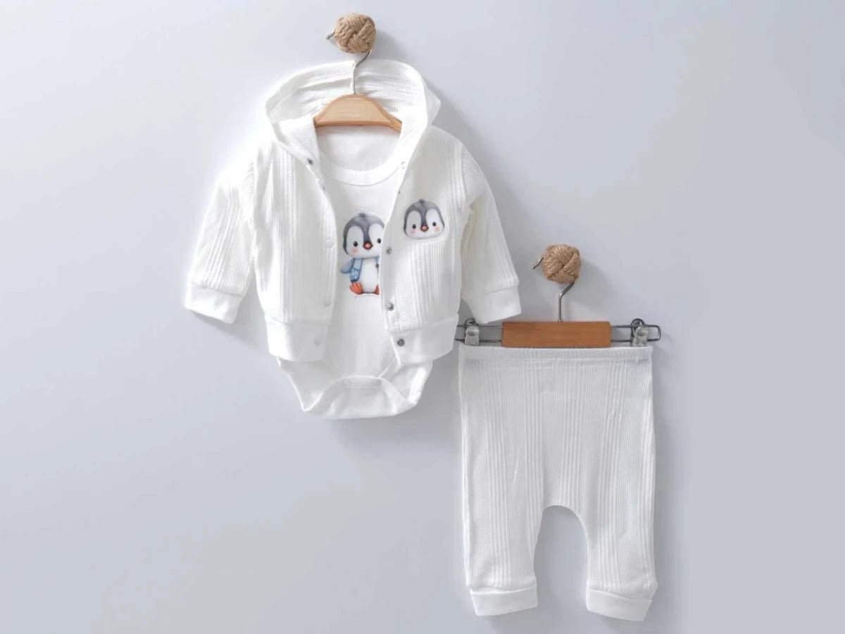 Penguen Baskılı Unisex Bebe Takım - Tivoli Mini