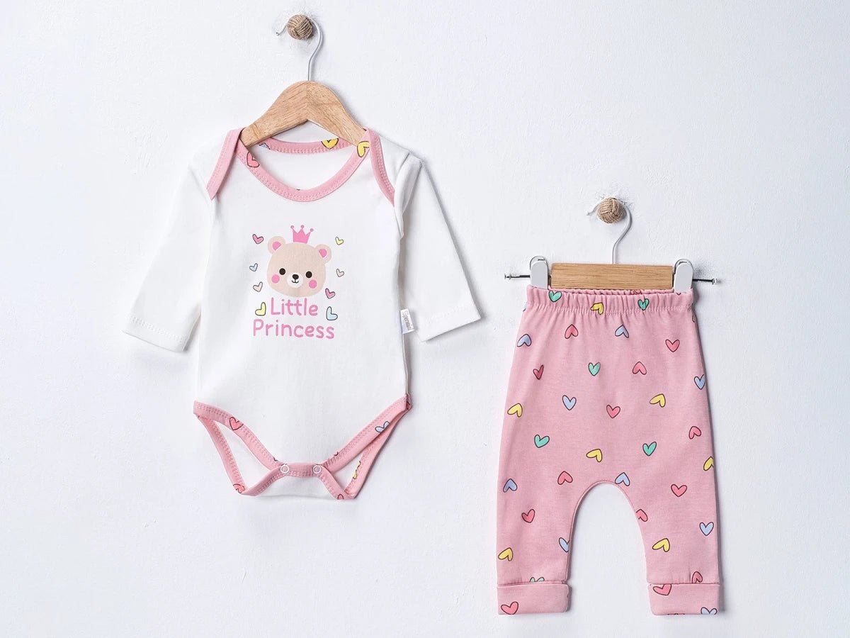Princess Baskılı Kız Bebe Takım - Tivoli Mini
