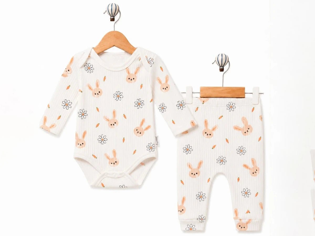 Tavşan Desenli Erkek Bebe Takım - Tivoli Mini