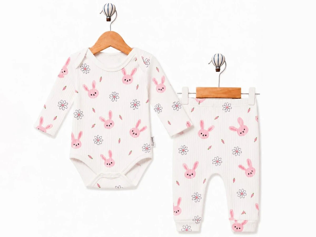 Tavşan Desenli Erkek Bebe Takım - Tivoli Mini