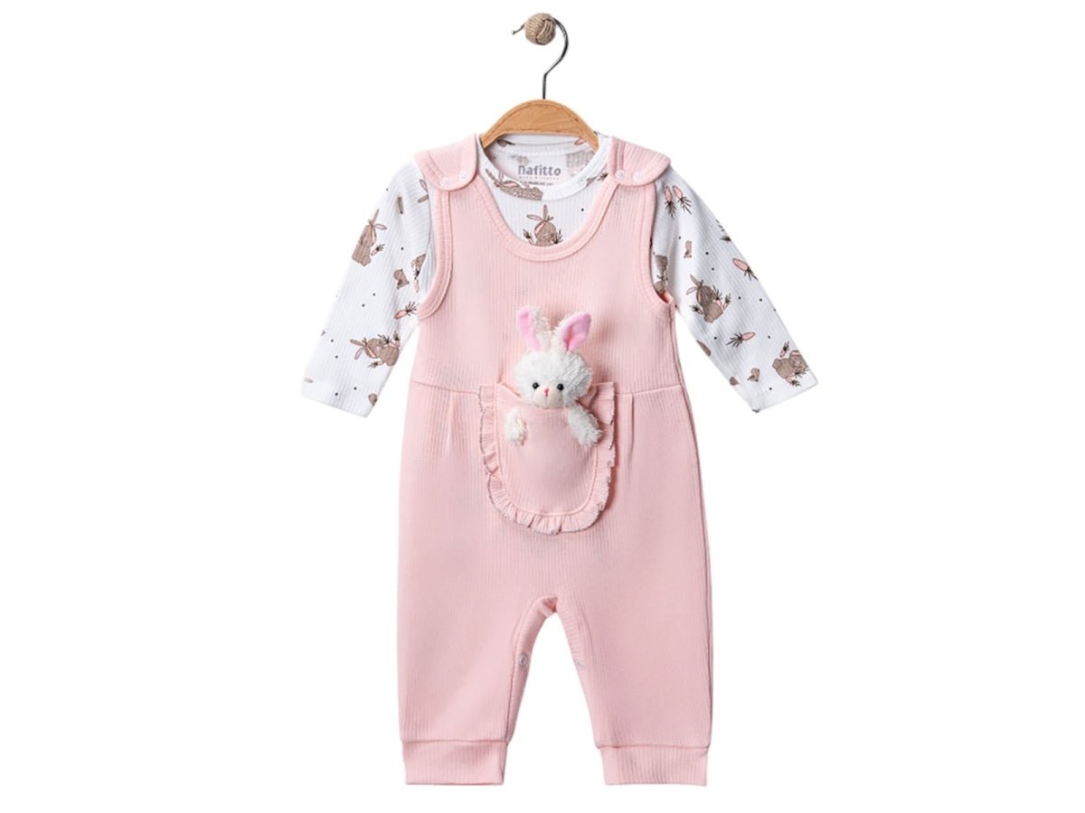 Tavşan Detaylı Kız Bebe Tulum - Tivoli Mini