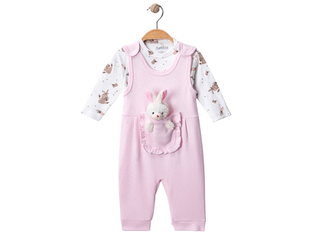 Tavşan Detaylı Kız Bebe Tulum - Tivoli Mini