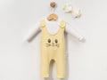 Tavşan Nakışlı Kız Bebe İkili Salopet Set - Tivoli Mini