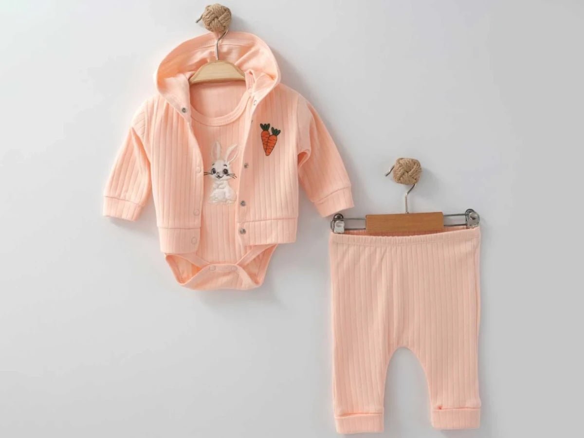 Tavşan Nakışlı Kız Bebe Takım - Tivoli Mini