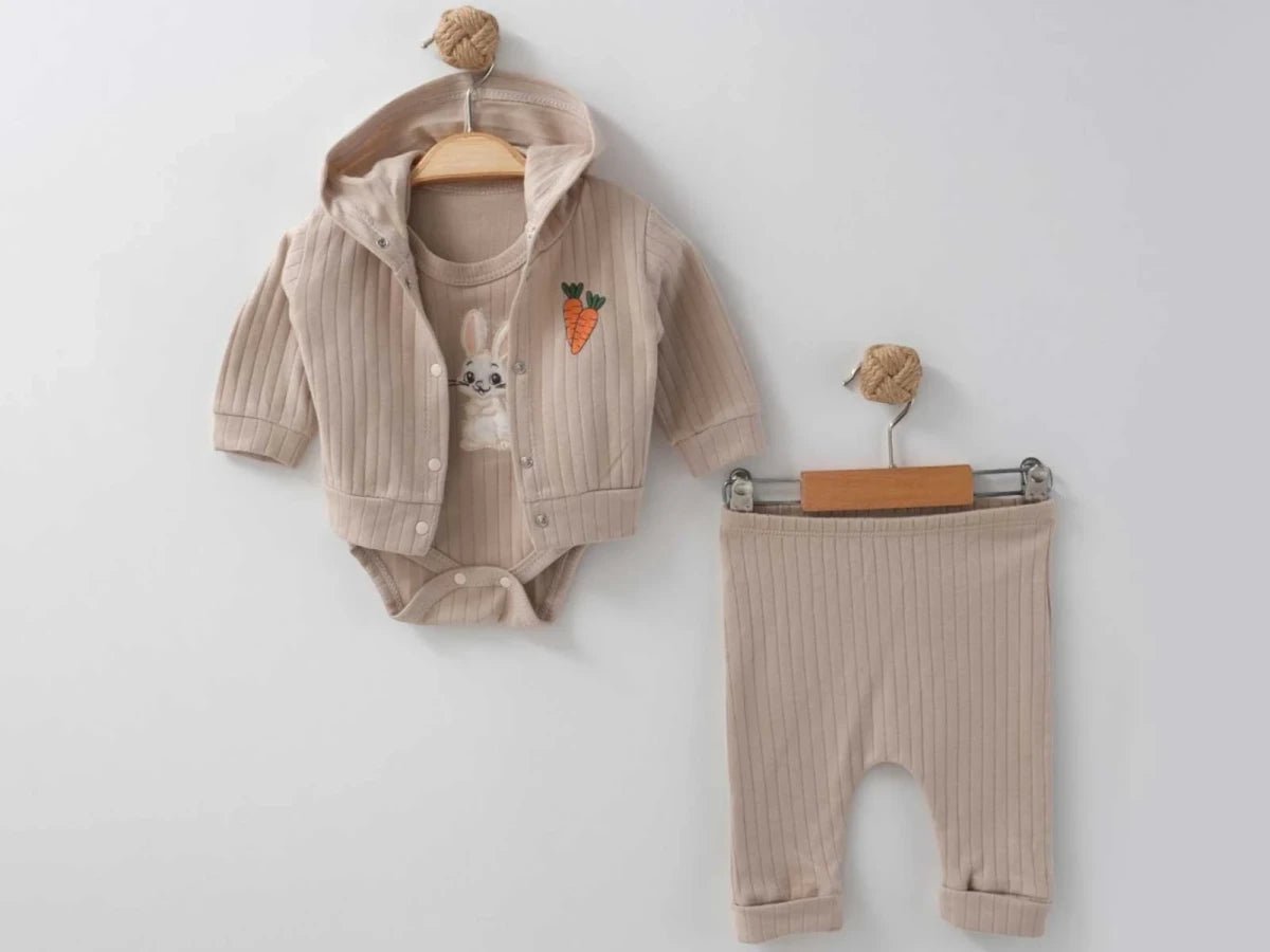 Tavşan Nakışlı Kız Bebe Takım - Tivoli Mini