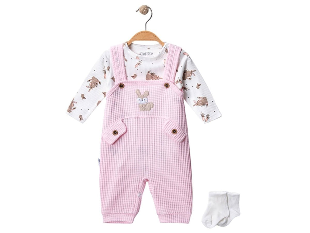 Tavşan Nakışlı Kız Bebe Tulum - Tivoli Mini