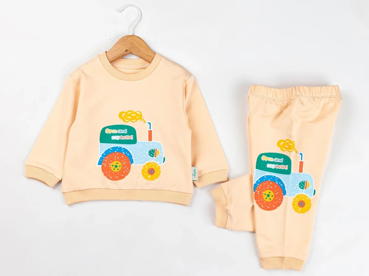 Traktör Baskılı Erkek Bebe Takım - Tivoli Mini