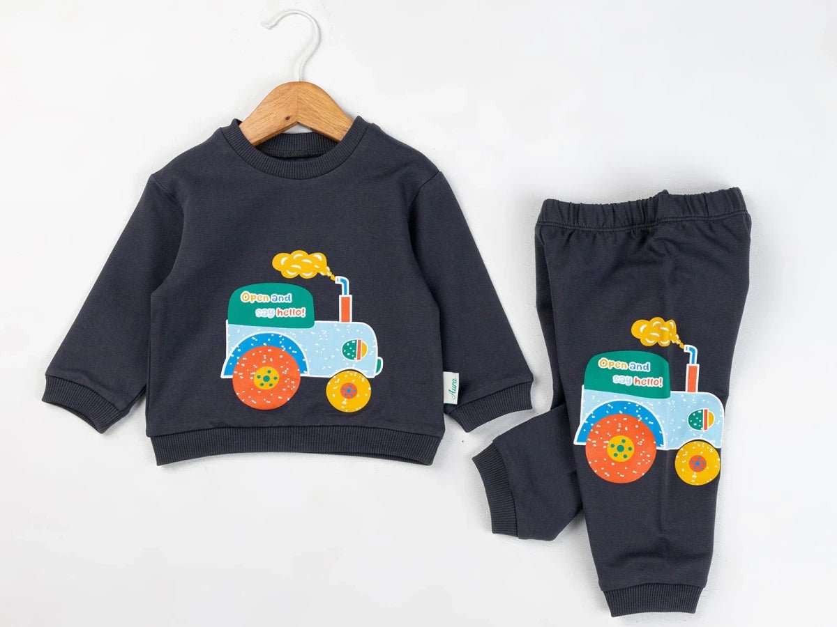 Traktör Baskılı Erkek Bebe Takım - Tivoli Mini