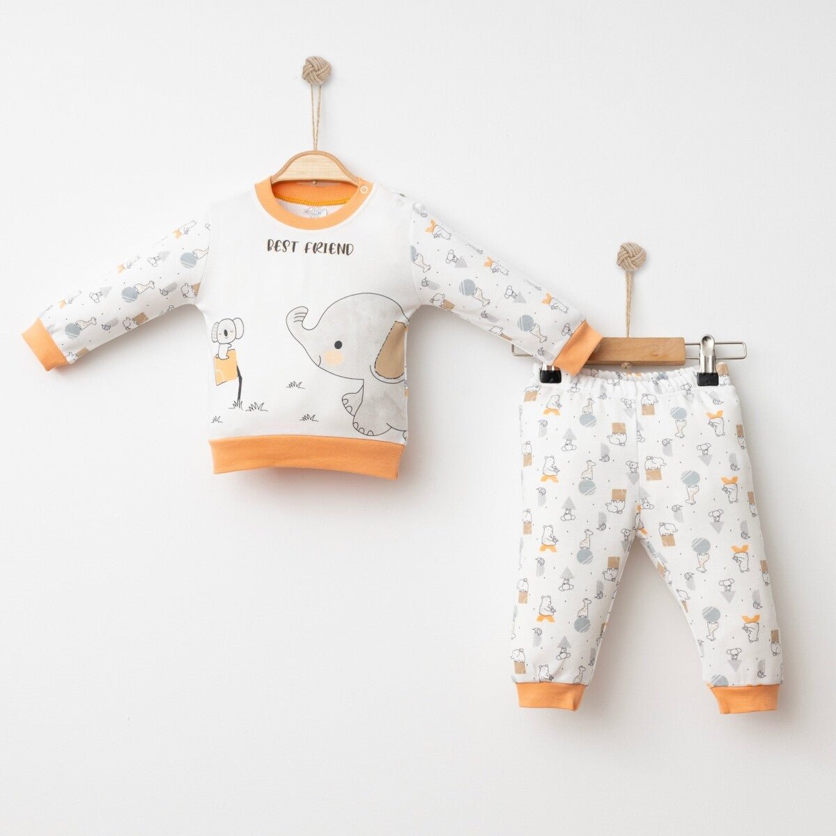 Unisex 2'li Pijama Takımı 6-18M Gümüş Baby 2043-002030 - Tivoli Mini