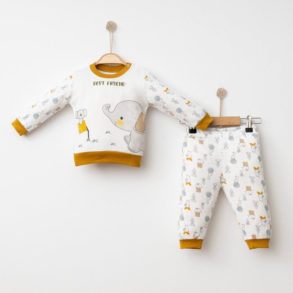 Unisex 2'li Pijama Takımı 6-18M Gümüş Baby 2043-002030 - Tivoli Mini