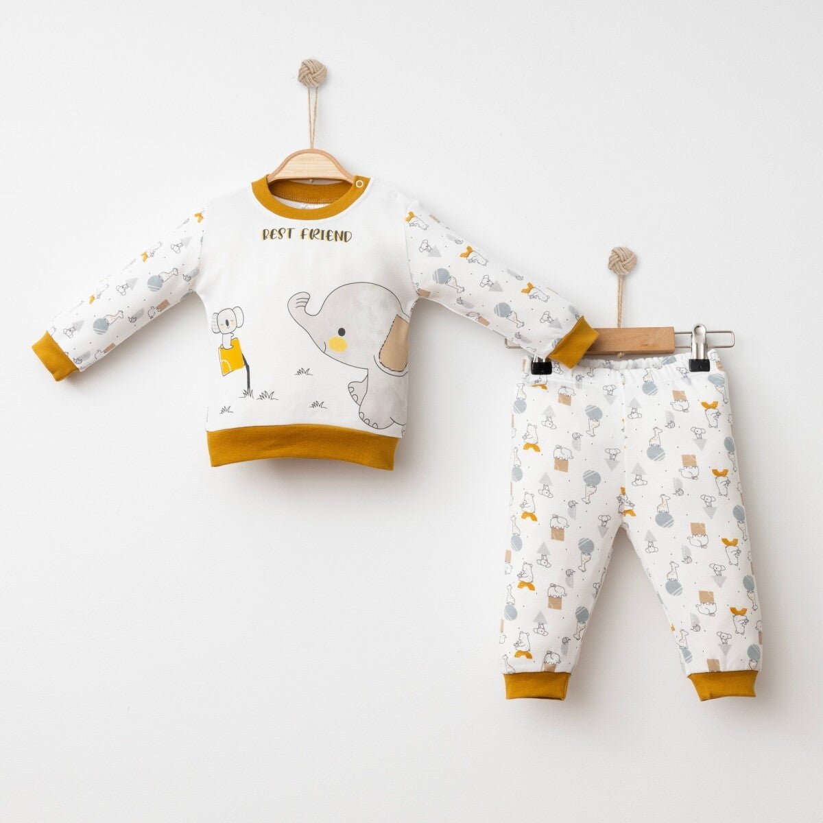 Unisex 2'li Pijama Takımı 6-18M Gümüş Baby 2043-002030 - Tivoli Mini