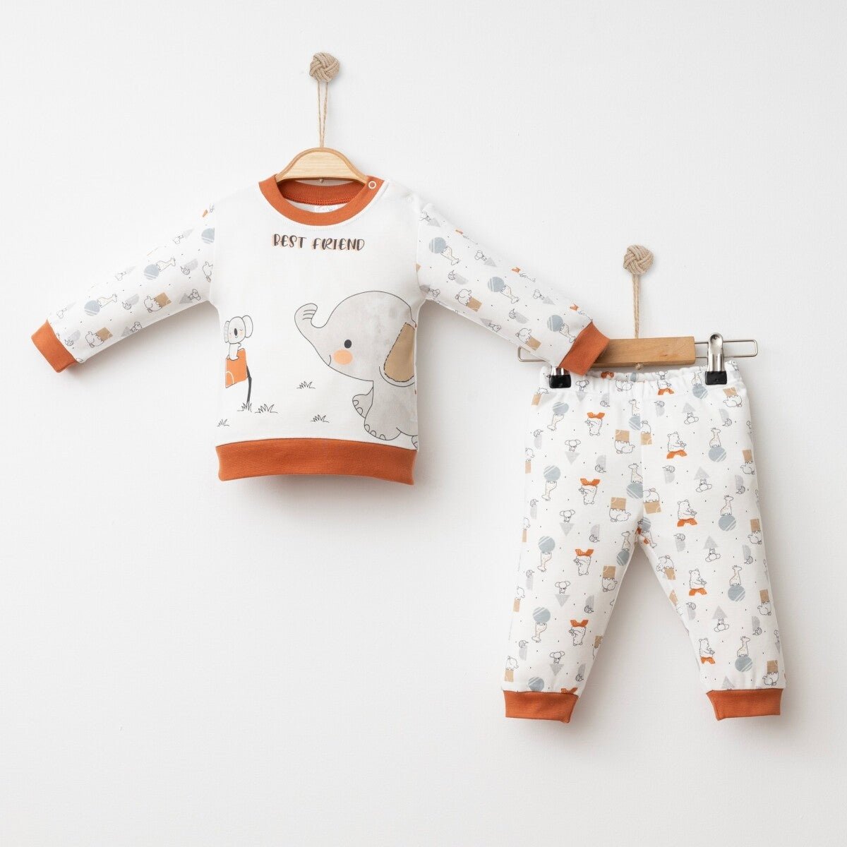 Unisex 2'li Pijama Takımı 6-18M Gümüş Baby 2043-002030 - Tivoli Mini