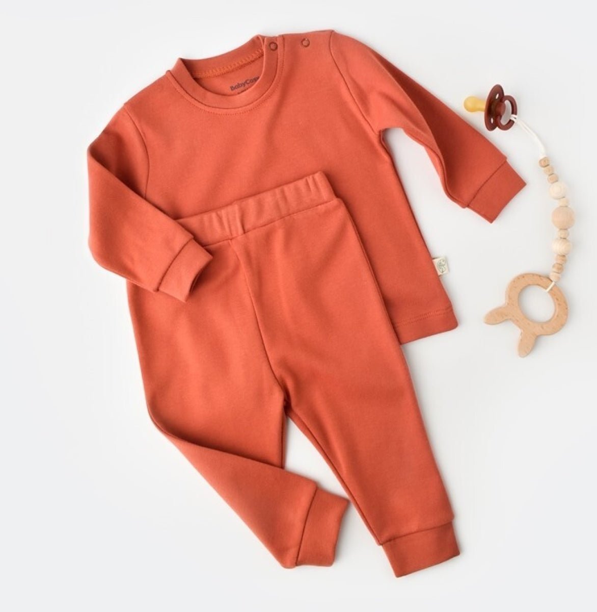 Unisex Bebek 2'li Sweatshirt ve Pantolon Takımı %100 Organik Pamuk 3-24M Baby Cosy 2022-CSY30 - Tivoli Mini