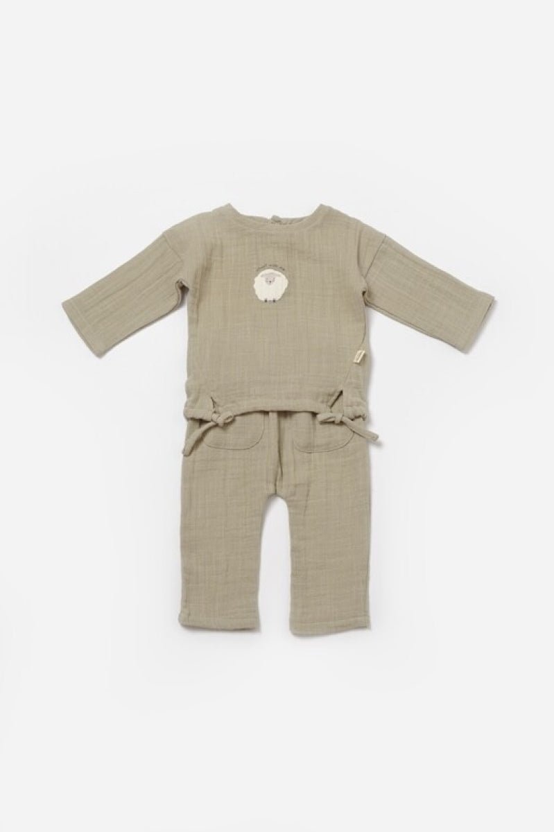 Unisex Bebek 2'li Sweatshirt ve Pantolon Takımı %100 Pamuk Baby Cosy 2022-CSYM7025 - Tivoli Mini