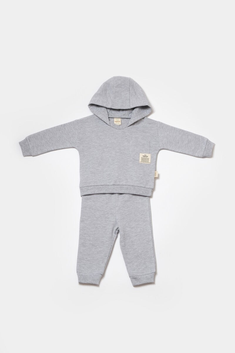 Unisex Bebek 2'li Sweatshirt ve Pantolon Takımı 3-24M %100 Organik Pamuk Cosy 2022-CSY8000 - Tivoli Mini