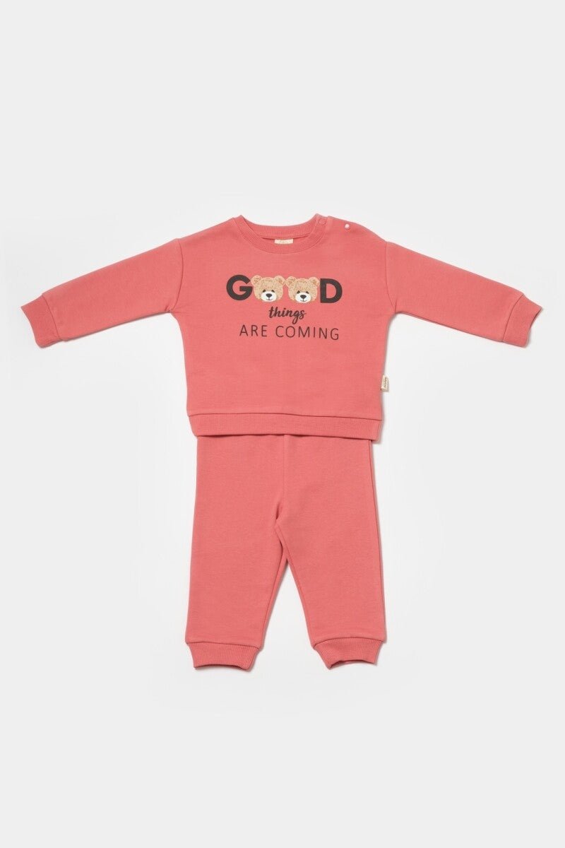 Unisex Bebek 2'li Sweatshirt ve Pantolon Takımı 3-24M Organik Pamuk Baby Cosy 2022-CSY8010 - Tivoli Mini