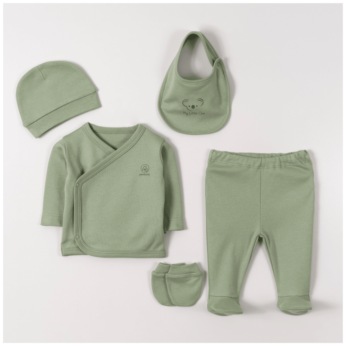 Unisex Bebek 5'li Yenidoğan Takım 0-1M Pambuliq 2030-6185 - Tivoli Mini