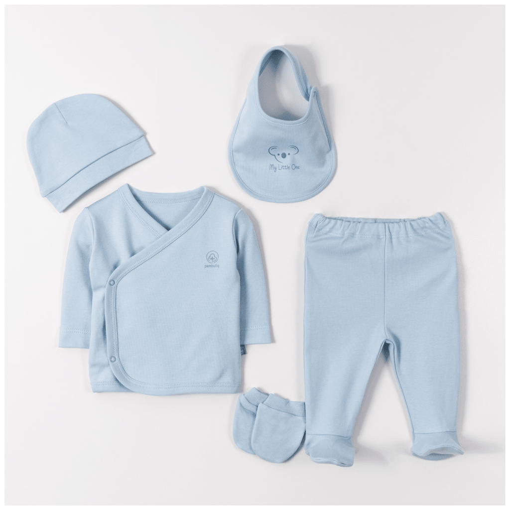 Unisex Bebek 5'li Yenidoğan Takım 0-1M Pambuliq 2030-6185 - Tivoli Mini
