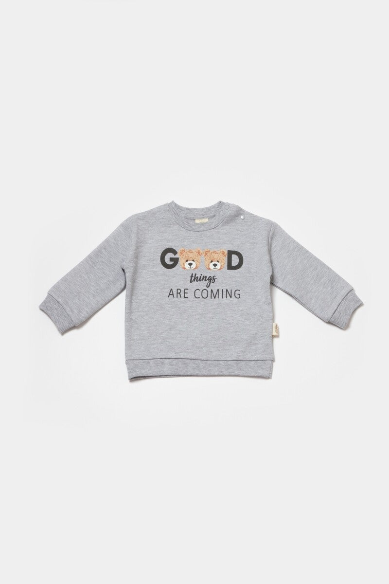 Unisex Bebek Sweatshirt %100 Organik Pamuk Baby Cosy 2022-CSY8012 - Tivoli Mini