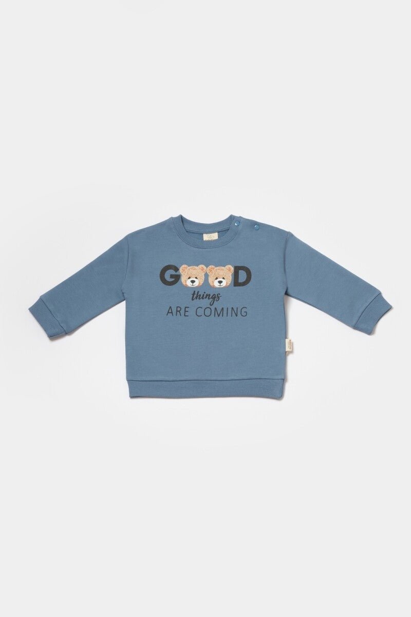 Unisex Bebek Sweatshirt %100 Organik Pamuk Baby Cosy 2022-CSY8013 - Tivoli Mini